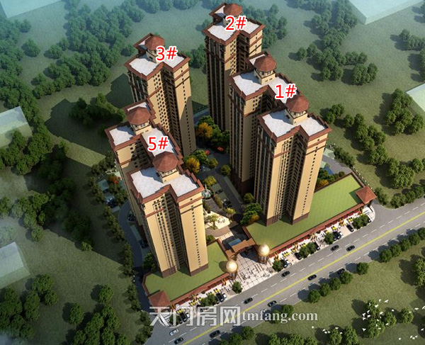 竟陵华府8月工程进度：四栋楼全部在火热动工