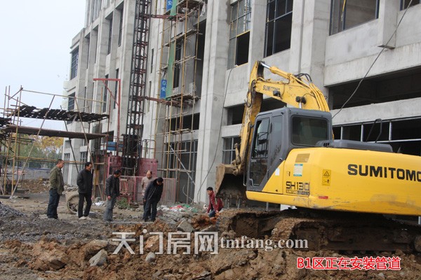 承天国际车城11月工程进度:检测站施工中