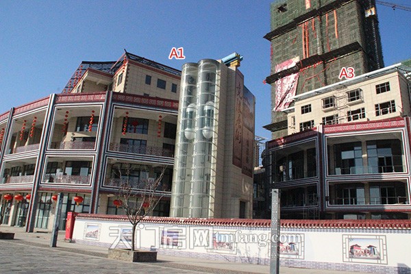 唐街·西湖一号12月工程进度：商业街全线建设中