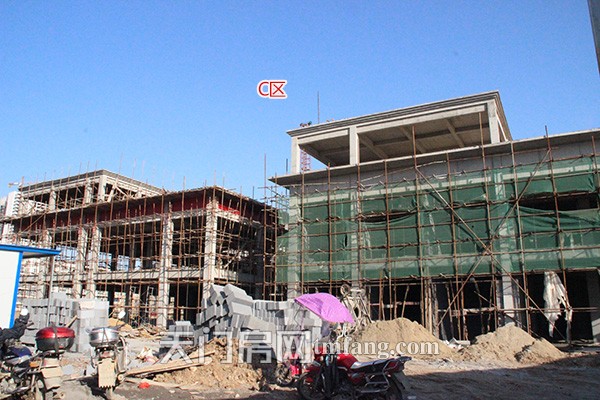 唐街·西湖一号12月工程进度：商业街全线建设中