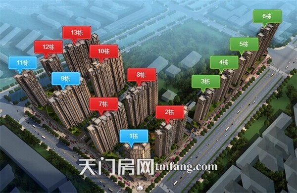 楚天尚城8月工程进度：1—6#楼内部建设已完工