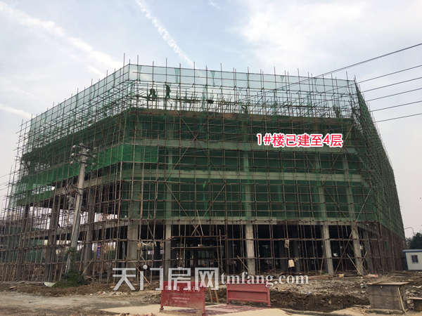 仁信博士苑12月工程进度：电梯洋房即将封顶