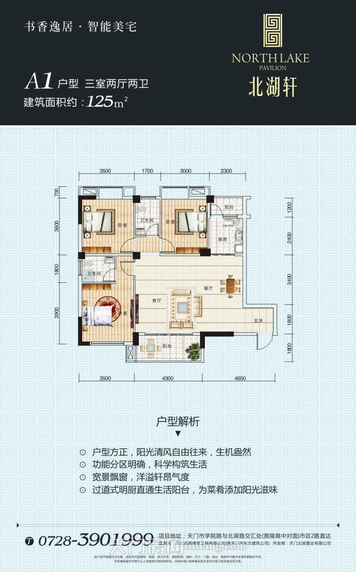 北湖轩2#楼A1户型