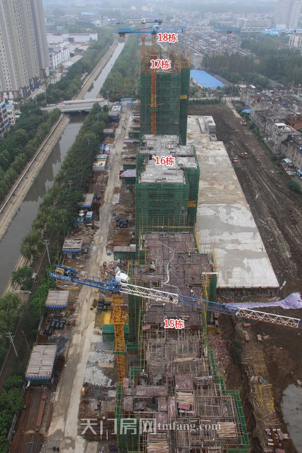 楚天尚城三期工程进度：17栋建至18层