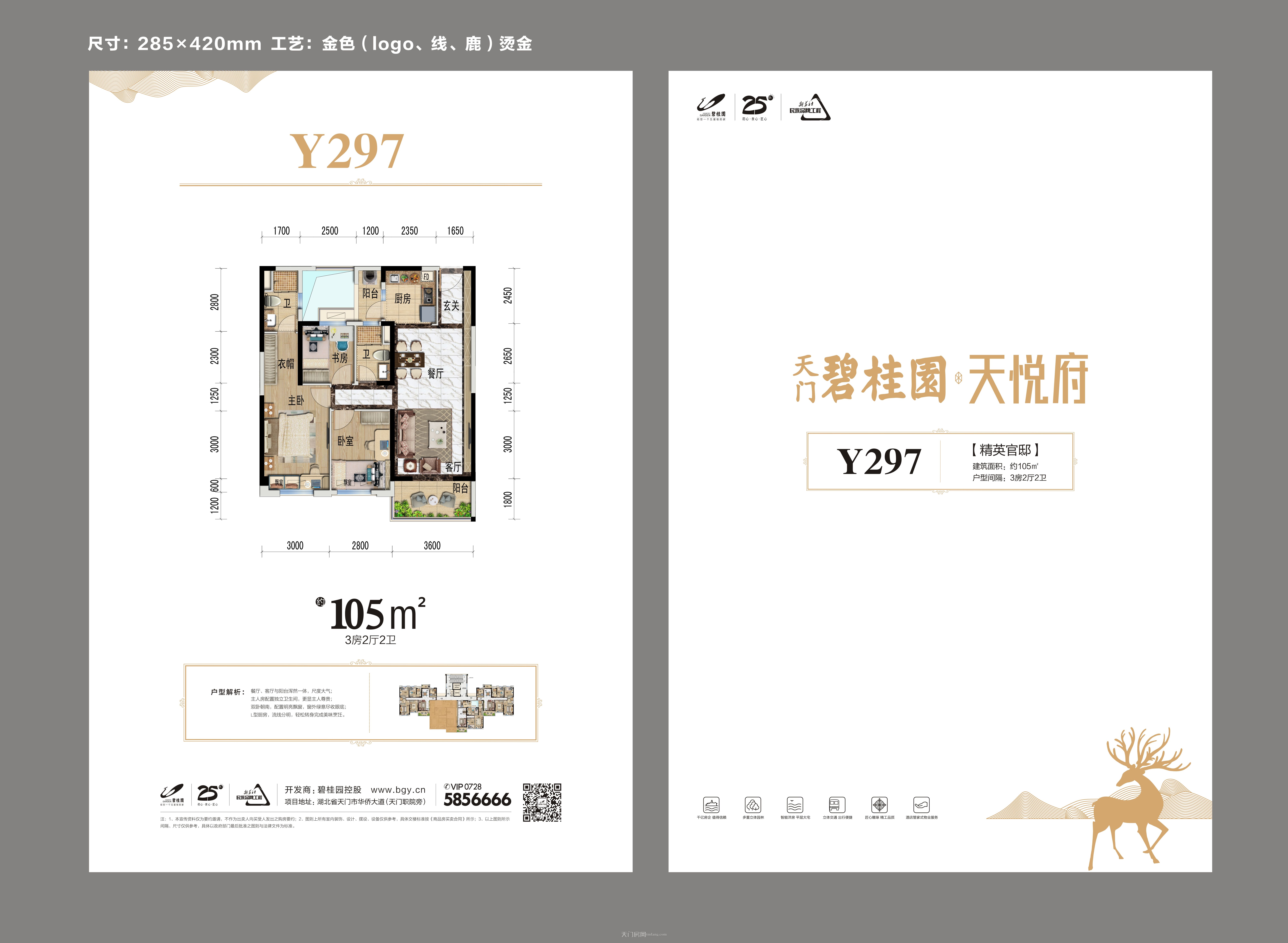 天门碧桂园2期天悦府二期天悦府Y297户型图