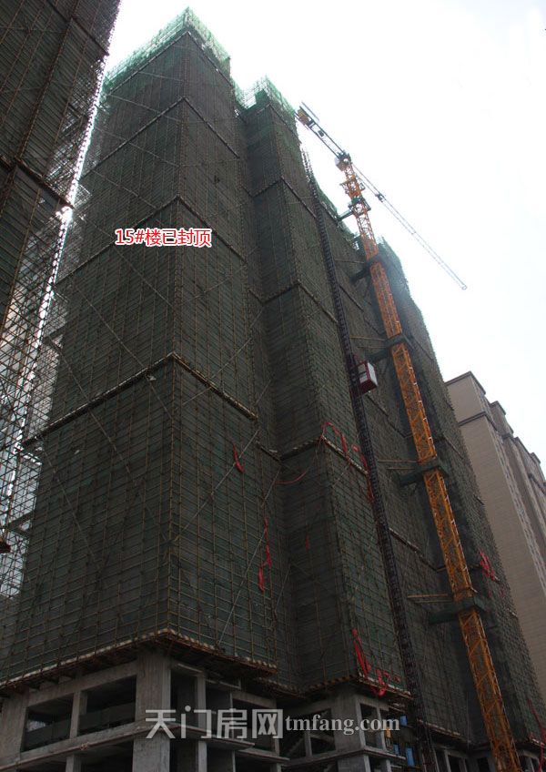 楚天尚城4月工程进度：15#楼至18#楼已封顶