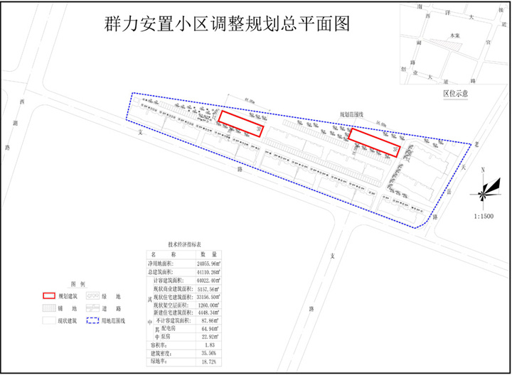 群力安置小区调整规划方案批前公示